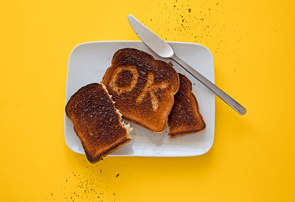 Burnt toast is OK