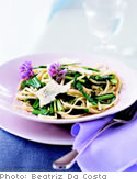 Image of Linguine With Garlic Chive And Rosemary Oil, Oprah