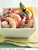 Image of Basil-Steamed Shrimp Over Buckwheat Soba Noodles, Oprah