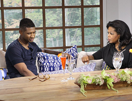 Usher with Oprah Winfrey