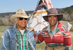 Oprah and Ralph Lauren at the Double RL Ranch