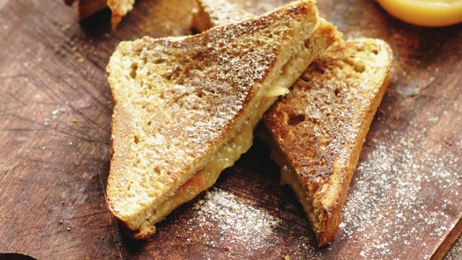 Pear-Almond Butter Stuffed French Toast