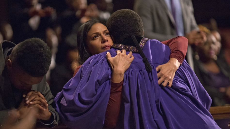 Grace Greenleaf (Merle Dandridge) and her father Bishop James Greenleaf (Keith David)