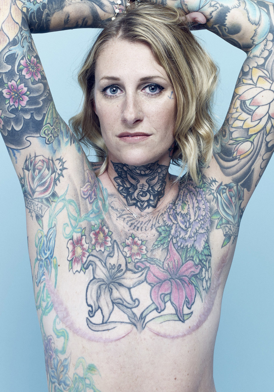 Full mastectomy with tattoos