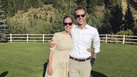 The author and her husband, Eric, on their 13th wedding anniversary in Idaho