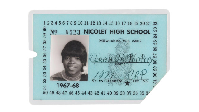 Oprah high school id card