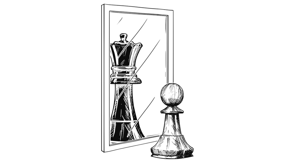 pawn chess piece sees itself as king