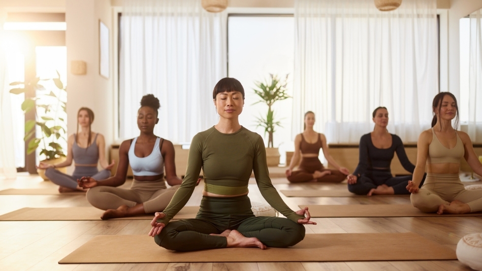 Women meditating