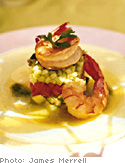 Sauteed Shrimp Salad with Ginger-Cilantro Dressing