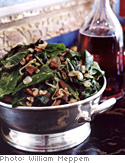 Greens with Bacon and Shallots