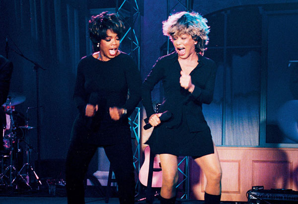 Oprah Winfrey and Tina Turner