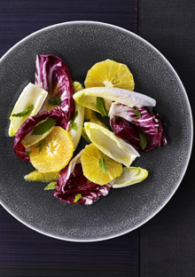 Endive, Radicchio, and Orange Salad with Mint Vinaigrette