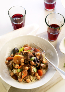 Moroccan Lamb Stew with Chickpeas and Prunes