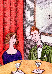 Blind date illustration