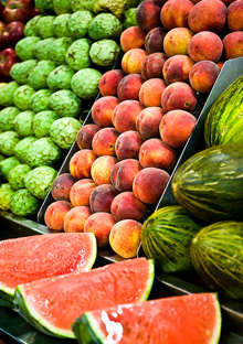 Supermarket fruit aisle