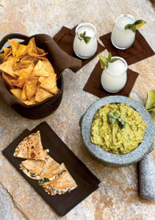 Homemade Guacamole with Tortilla Chips