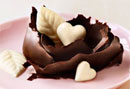 Chocolate Nests with White Chocolate-Vanilla Candies