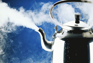 Steaming kettle