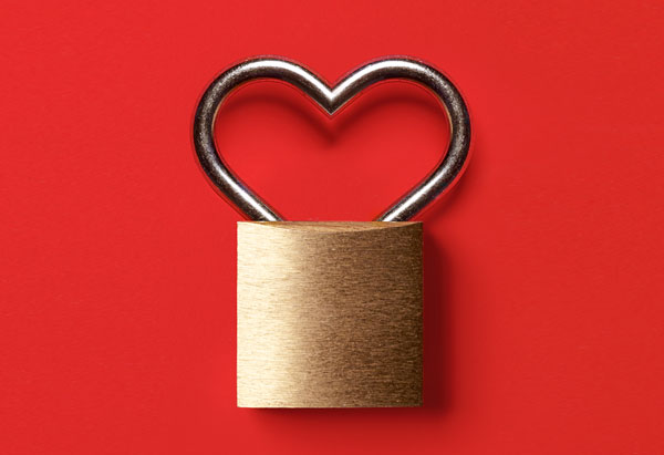 Heart-shaped lock