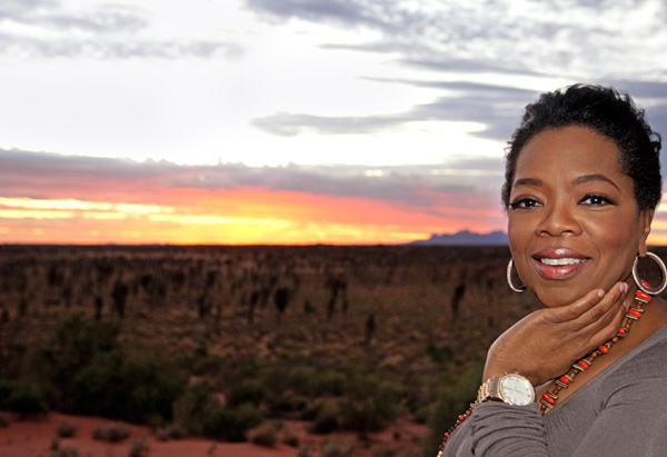 Oprah at sunset