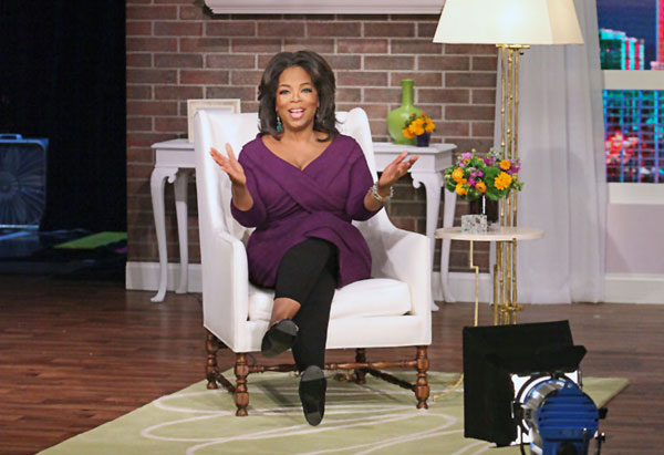 Oprah in white chair