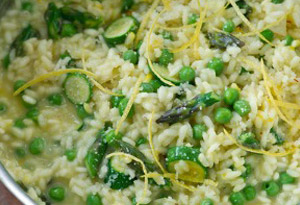 Risotto with peas and asparagus