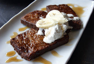 Grilled banana bread