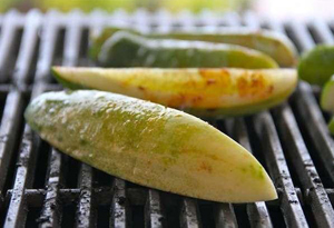 Grilled pickles