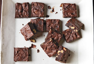 Cocoa Brownies with Walnuts and Brown Butter