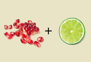 pomegranate and lime