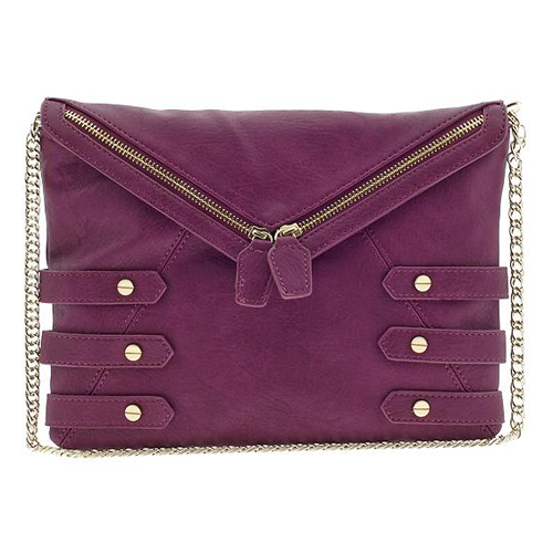 Berry Faux-Leather Handbag