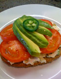 Cristina Ferrare's Chicken Salad Sandwich with avocado and jalapeno