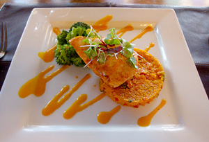 Biggest Loser Resort executive chef Cameron Payne's Polenta with Roasted Peppers