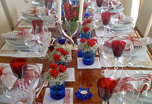 Cristina Ferrare's Fourth of July table setting