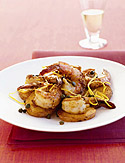 Roasted Jumbo Shrimp with Potatoes, Lemon and Capers