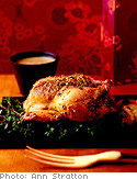 Pistachio-Roasted Cornish Hen