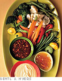 Market Vegetables with Dipping Sauces
