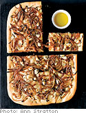 Focaccia with Caramelized Onions, Goat Cheese and Rosemary