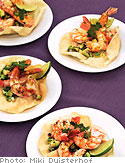 Ginger and Lime Marinated Shrimp with Avocado Salsa
