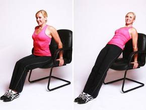 Andrea Metcalf demonstrates the reverse plank.