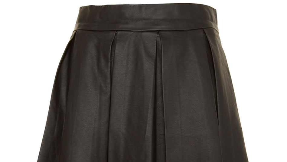 Midiskirt with a Leather Look