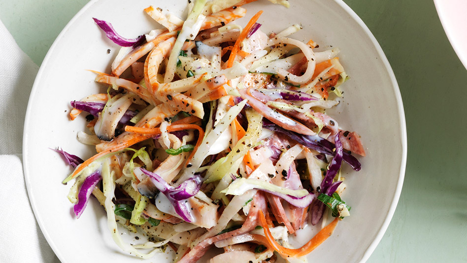 Cold-Cuts Slaw with Honey-Buttermilk Dressing