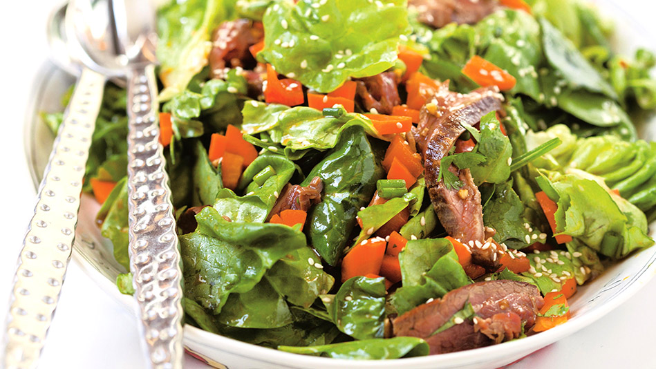 Teriyaki Flank Steak Salad