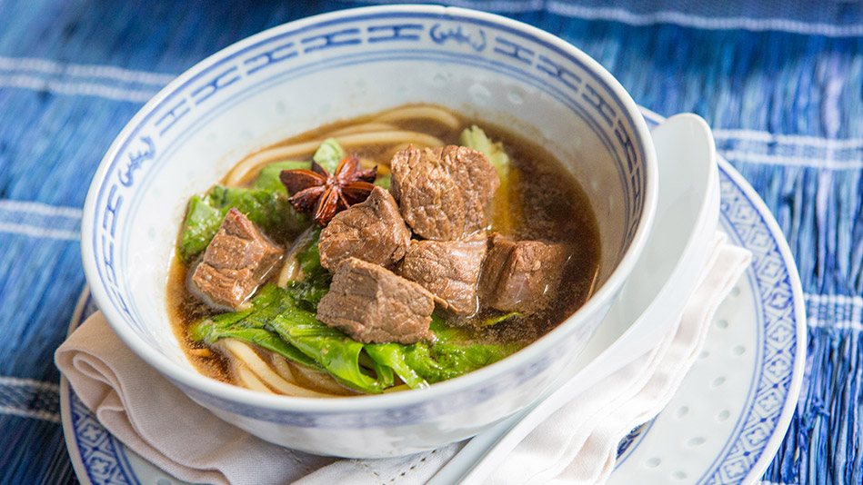 Cinnamon-Beef Noodle Soup with Bok Choy