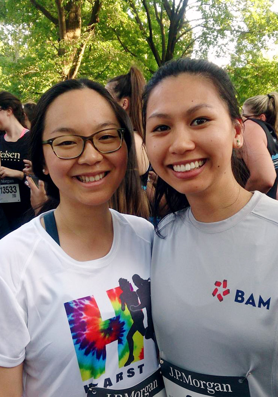 Katherine Fung and her sister at 5K race