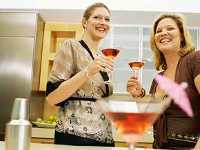Women drinking martini