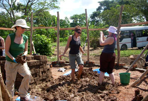 Building a birthing center in Uganda.