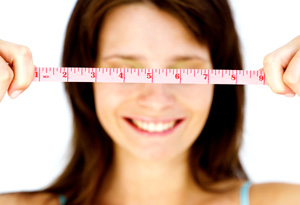 Woman with tape measure