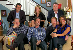 Steve Levitan with the cast of Modern Family