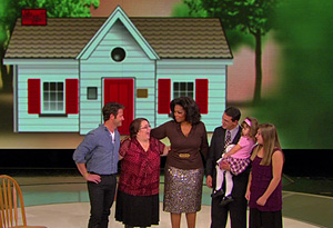 Oprah and Nate Berkus with Monica Jorge and her family